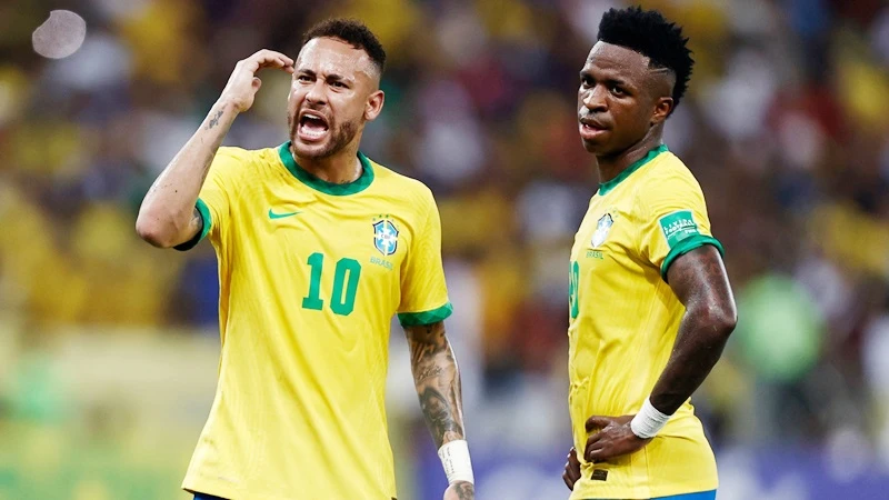 Tuyển Brazil sa sút lại thiếu chỗ dựa đẳng cấp từ các ngôi sao như Neymar và Vinicius Junior.